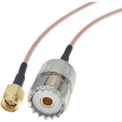 SMA Male To UHF SO-239 Female 8" 20CM RG316 RF pigtail Jumper Cable