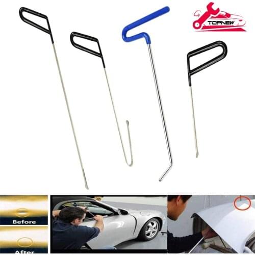 Rods Tools Hail Repair Kit Paintless Dent Removal Puller Sets Car Door Dings Repair Hand Tools (4 Pieces)