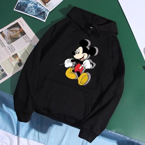 Cartoon Disney Hoodies Kawaii Cute Autumn Mens Clothing Mickey Mouse Pullover Korean Fashion Brand Street Men Hoodie Sweatshirt
