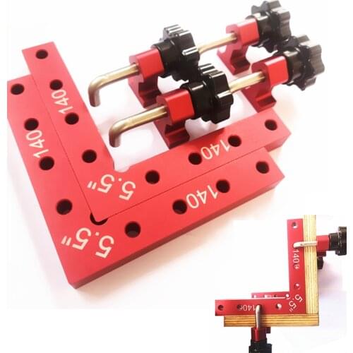 5.5" L Shape Corner Clamps Wood Metal Right Angle Aluminium Alloy 90 Degree Right Angle Clamp Quick Fixed Wood Working Tool