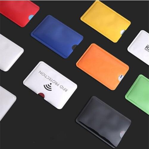 5PCS Anti Rfid Bank Card Holder Metal NFC Blocking Reader Lock ID Credit Card Bag Men Women Laser Aluminium Card Case Protect