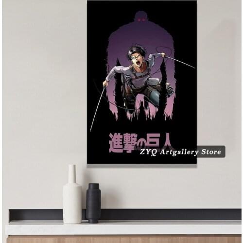 Japanese Classic Attack on Titan Anime Canvas Poster Wall Art Decor Print Picture Paintings For Living Room Bedroom Decoration H
