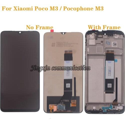 6.53" Original For Xiaomi Poco M3 M2010J19CG LCD Display Touch Screen Panel Digitizer For Pocophone M3 Screen With frame