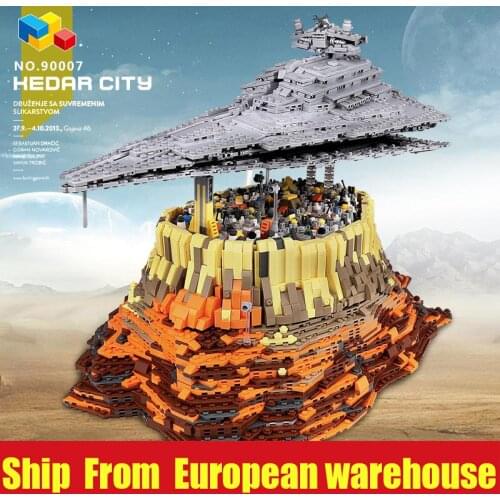 Yeshin 90007 Compatible MOC 18916 Star Toys Wars Destroyer Cruise Ship Empire Over Jedha City Building block Christmas Gift