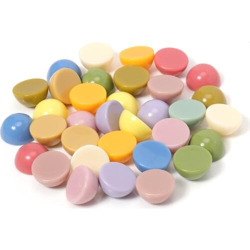 10pcs Thick Resin Cabochon Candy Color 18mm Flat Back Patch Accessories for Diy Jewelry Making Korean Cute Stud Earring Findings