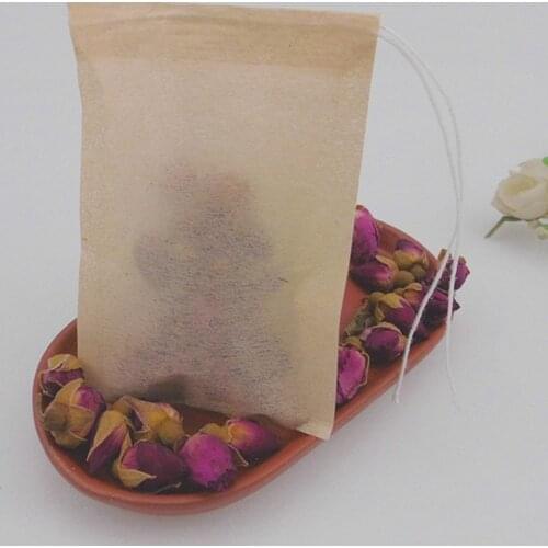 10x12cm Biodegradable Paper Teabags Large Size Drawstring Eco-Friendly Tea Bag Filter Leaf Powder Herbs Eco Mini Storage bag