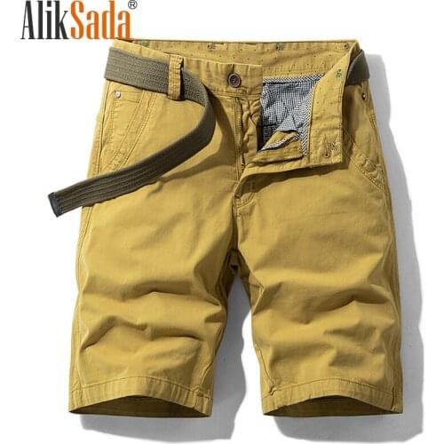 Aliksada Workwear Menshorts 2021 Summer Thin Section Outer Pants,loose Casual All-Match Cotton Sports Five-Point Men Shorts