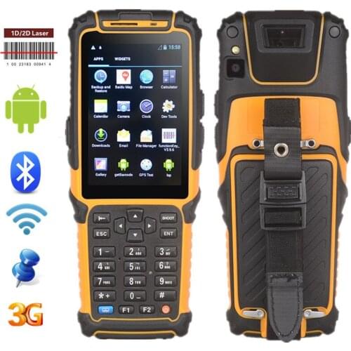 Android 5.1+ip64+Wifi+Bluetooth+3G+GPS+1D&2D barcode scanner+Camera+RFID mobile wireless PDA