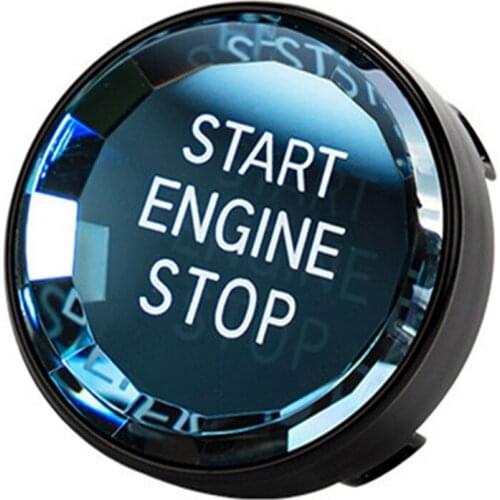 Car Interior Switch Cover Crystal One-Key Engine Start Stop Button Sticker Trim for BMW- 3/5 Series E70 E90 E60