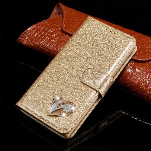 Glitter Bling Case For Samsung Galaxy A5 2018 Flip Leather Book Love Jewell Case For Samsung A5 2017 A520F A520F/DS A520K/L/S