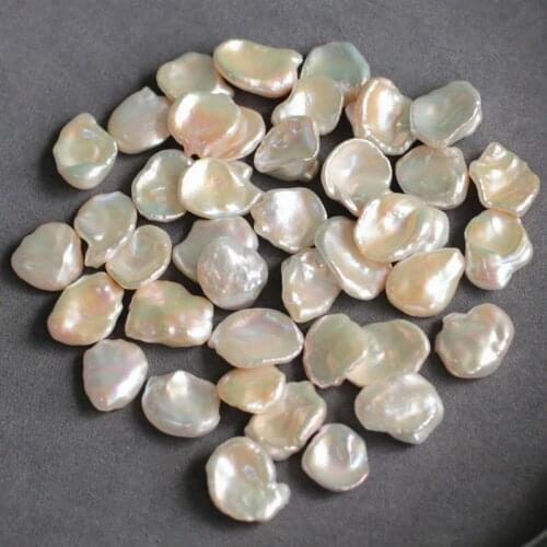 Jewelry making gemstone beads 15-18mm huge irregular baroque shape natural white color genuine pearl no hole can drill