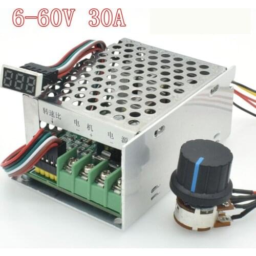30A DC motor speed controller digital percentage tachometer 6V12V24V36V motor drive module