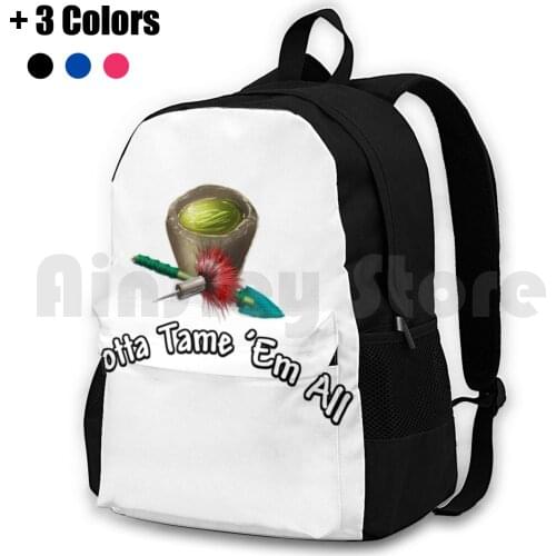 - Ark Survival Evolved T Shirt-Gotta Tame 'Em All Outdoor Hiking Backpack Waterproof Camping Travel Ark Survival Evolved Ark