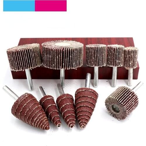 1PC Louver Grinding Head Wear-resistant Durable Thousand Impeller Wheel Emery Cloth Wheel High-quality Grinding Head 6mm