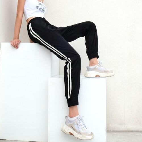 Kpop EXO GOT7 TWICE Women Casual High Waist Loose Sports Long Pants Hip Hop streetwear New ladies Dance Jogging Hiking Trousers