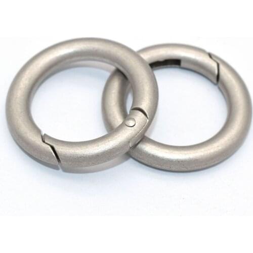 22mm Spring O Rings Round Snap Hook Webbing Hook clip Spring Buckle Gate O Rings Metal purse Bag push Clasp for Purse handbag