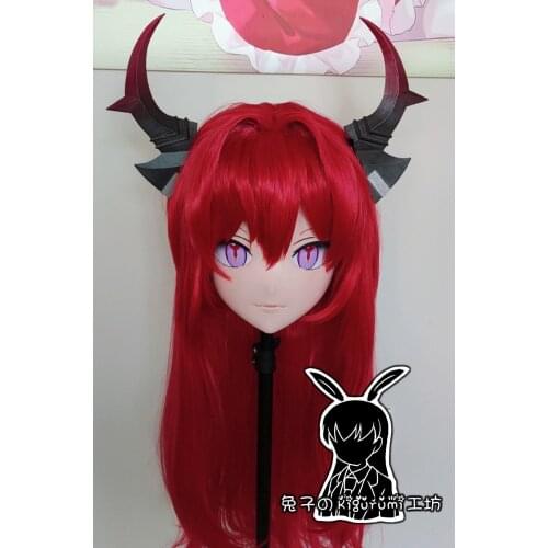 RB7114)Customize Full Head Quality Handmade Female/Girl Resin Japanese Anime Cartoon Character Kig Cosplay Kigurumi Mask
