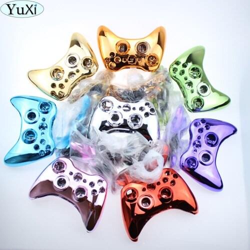 Multi-color Chrome handle case Housing Shell Case with button for xbox360 xbox 360 Wireless Controller