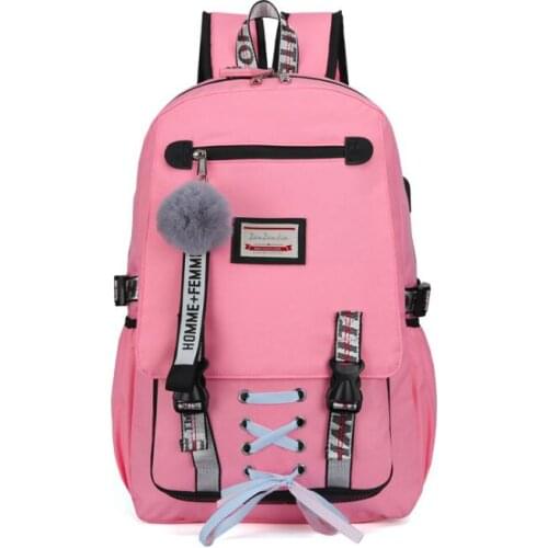 Fashion backpacks for teenage girls usb with lock Anti theft Mochila campus sports Leisure schoolbag women Travel Rucksacks Hot