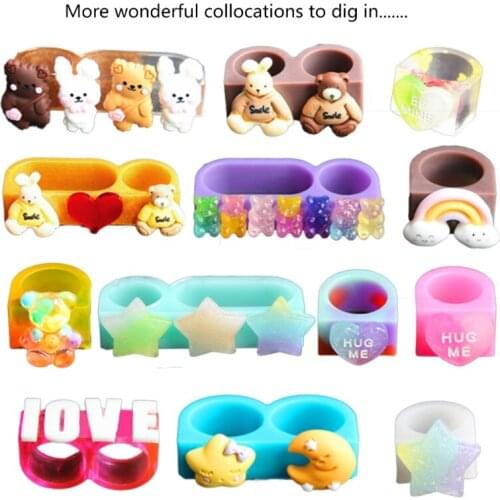 X7JB Jewelry Silicone Mold Kit Creative Rings DIY Tools Multi-Purpose Craft Supplies