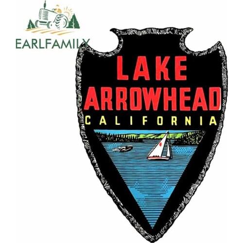 EARLFAMILY 13cm x 9.4cm for Lake Arrowhead California Car Stickers Trunk Windows Trunk Anime Decal Refrigerator Car Assessoires
