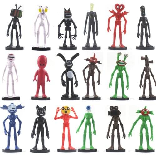 New 6pcs/set Siren Head Action Figure Toys 10cm Cartoon Sirenhead Horror Model PVC Figurines Toy set Gifts for boys