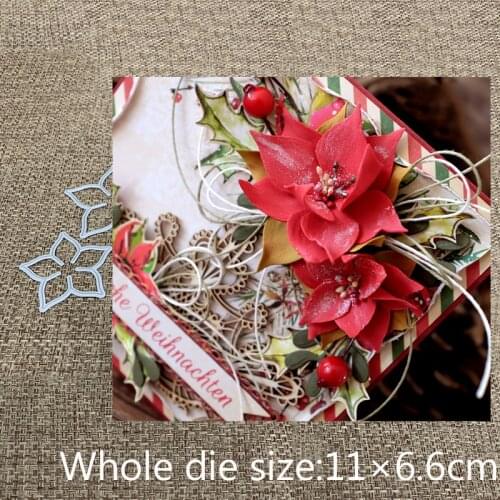New Design Craft Metal Cutting Dies cut die 2pcs flowers decoration Scrapbooking Album Paper DIY Card Craft Embossing Die Cuts
