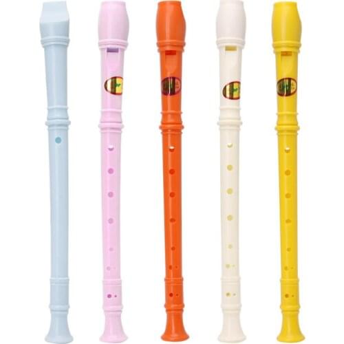5 Colors Plastic Musical Instrument Recorder Soprano 8 Holes Toys Hot