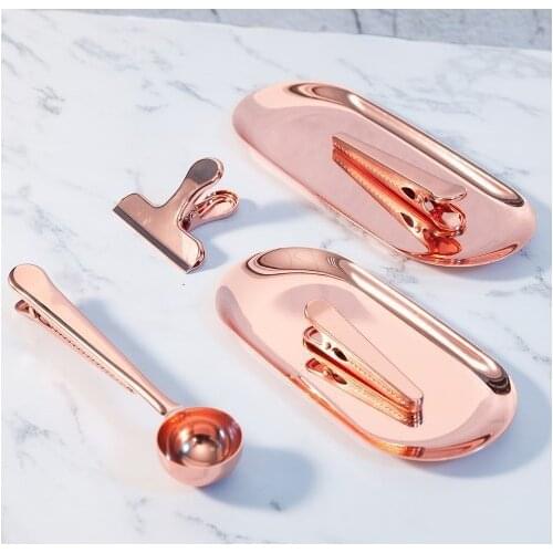 Candle Tray Stainless Steel Storage Plate Cosmetics Nordic Style Oval Aromatherapy small dish Rose Gold Bronze
