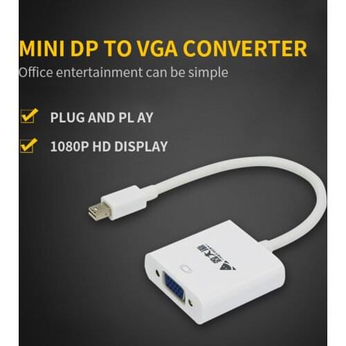MINI DP to VGA Converter Office Entertainment Simple Plug And Play 1080P HD Display Compatible With Thunderbolt Interface