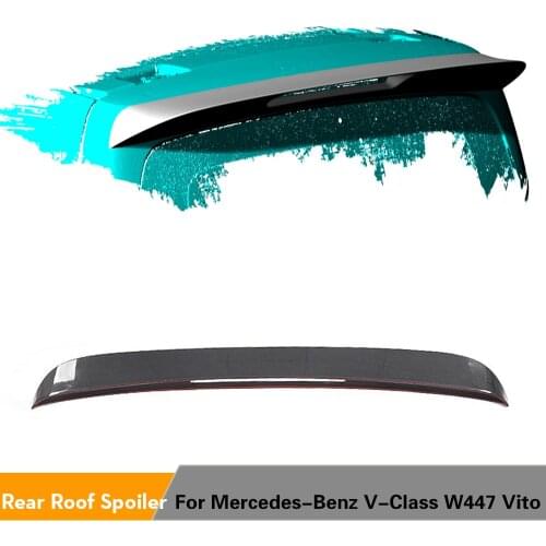 Carbon Fiber Rear Roof Spoiler Boot Lip Wing Spoiler For Mercedes-Benz V Class W447 Vito 2016 - 2018