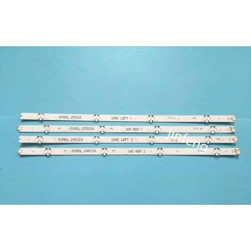 New 5set=40pcs LED backlight bar for 49inch TV LG 49UH6500 6916L-2452A 6916L-2453A 6916L-2551A 6916L-2552A