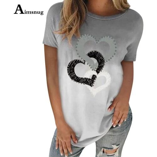 Plus Size 5xl Womens T-shirt Ladies Elegant Leisure Top Clothing 2021 Summer Love Chain Print Tees Shirt Casual Pullovers Femme
