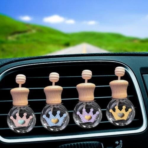 1 Pcs Luchtverfrisser Auto Parfum Clip Fragrance Lege Glazen Fles Voor Essentiële Oliën Diffuser Vent Outlet Ornament Auto-styli