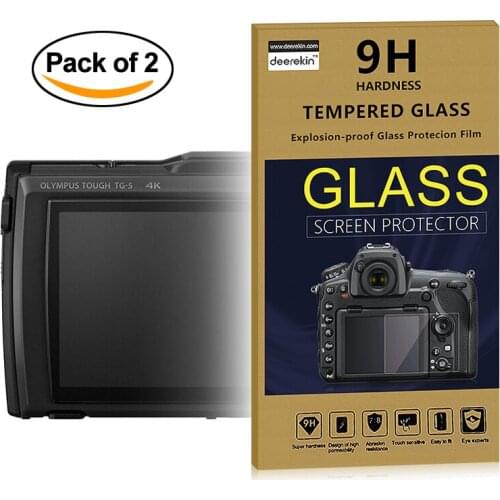 2x Self-Adhesive 0.3mm Glass LCD Screen Protector for Olympus TG-6 TG-5 TG6 TG5 TG4 TG-4 Tough TG-3 TG3 Waterproof Camera