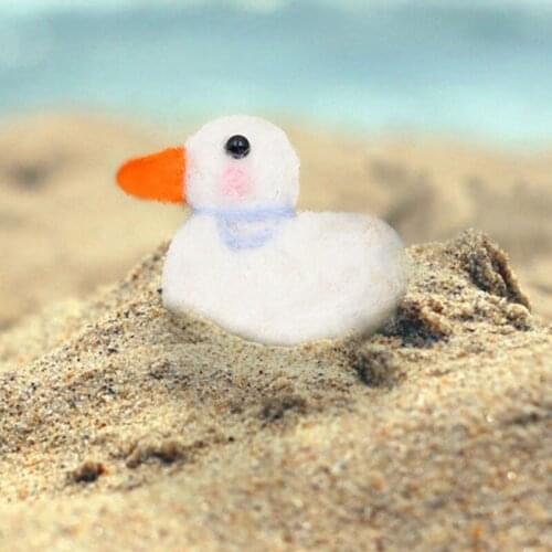 425F 5 Pcs Baby Wool Felt Ducks Newborn Photography Props Cute Animals Decorations