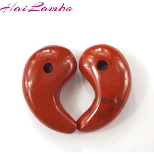 5pcs HaiLambo Handmade Rainbow Stone Carved Magatama Pendant Comma Beads Classic for Making Jewelry Bead Pendants for Gift GY04