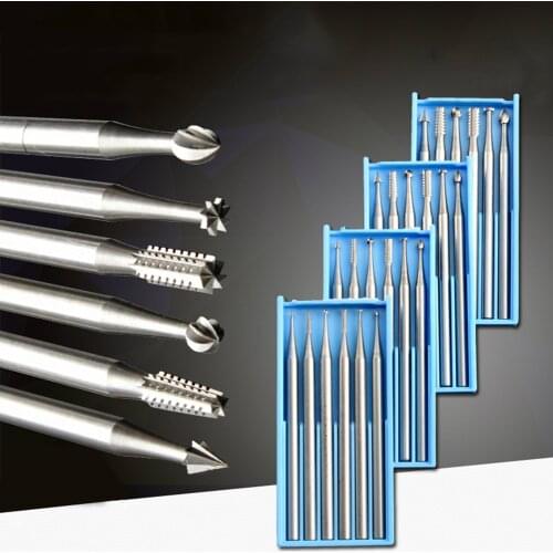 6pcs Microcarving Knife Olive Carving Knife Micro-knife Engraving Machine Set 2.35MM Diameter Burs For Dremel Rotary Tool