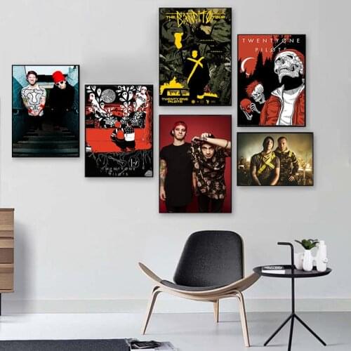 Abstract Twenty One Pilots Rock Music Band Stars Posters And Prints Canvas Painting Abstract Decorative Home Decor Obrazy