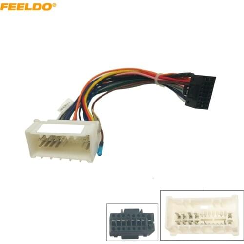 FEELDO Car Audio 16PIN DVD Player Power Calbe Adapter For Hyundai Elantra Tucson Kia Cerato Stereo Plug Wiring Harness #HQ6526