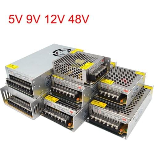 Power Supply Adapter 5V 12V 9V 48V Power Transformer 220V to 12V Led Lighting Transformers 5 9 12 48 Volt Power Supply SMPS