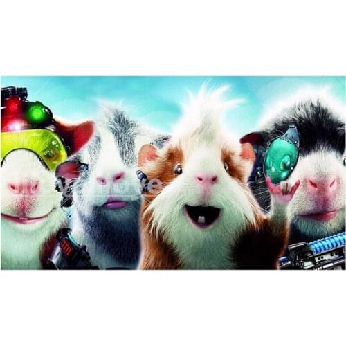 Large 5d Diy Rhinestones of Pictures Diamond Painting Cute Color Guinea Pig Diamond Embroidery Full Square Round Drill Kit TY420