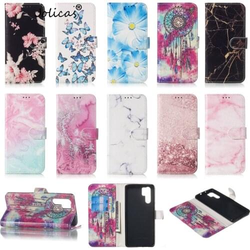 Black Gold Phone Bag Cases For armor Huawei P30 Pro Carcasa PU Leather Flip Wallet Case sFor Celular Huawei capinha P30 Plus