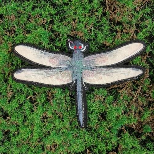 Design large embroidery big dragonfly animal cartoon patches for clothing HE-3359