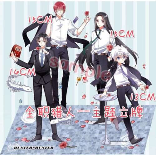 2021HOT Hunter×Hunter Hisoka Kulolo Iushilufelu Killua Irumi Gift Zorudikku Acrylic Stand Model Toy Figure Desk Decor Cosplay