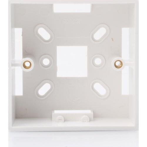 Pure White Wiring Bottom Box Socket Best Quality Glossy Surface Mounting Case 86x86mm For Home Office Building
