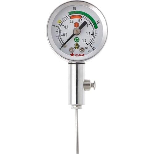1Set Soccer Ball Pressure Gauge Air Watch Football Volleyball Basketball Barometers