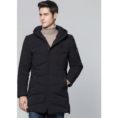 Mens Duck Down Jacket Long Winter Coat Men Hooded Thick Casual Coat Mens Jackets Parkas 2020 Abrigo Hombre KJ560