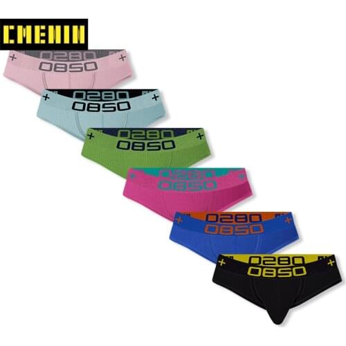 6Pcs/lot Low Waist Sexy Underwear Men Jockstrap Quick Dry Cotton Gay Mans Underwear Bikini Men Briefs Mens Underwear Gay