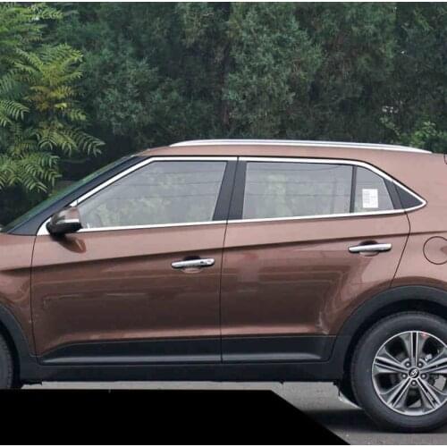 Stainless steel car window trims for hyundai Creta 2015 2016 2017 2018 hyundai ix25 hyundai Cantus
